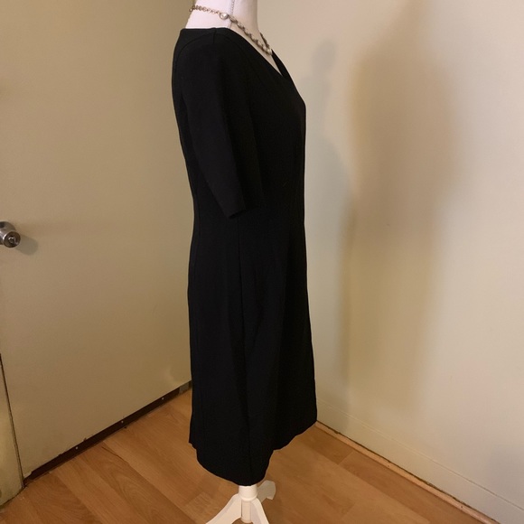 TALBOTS Little Black Dress with 3/4 Sleeves - Picture 3 of 5